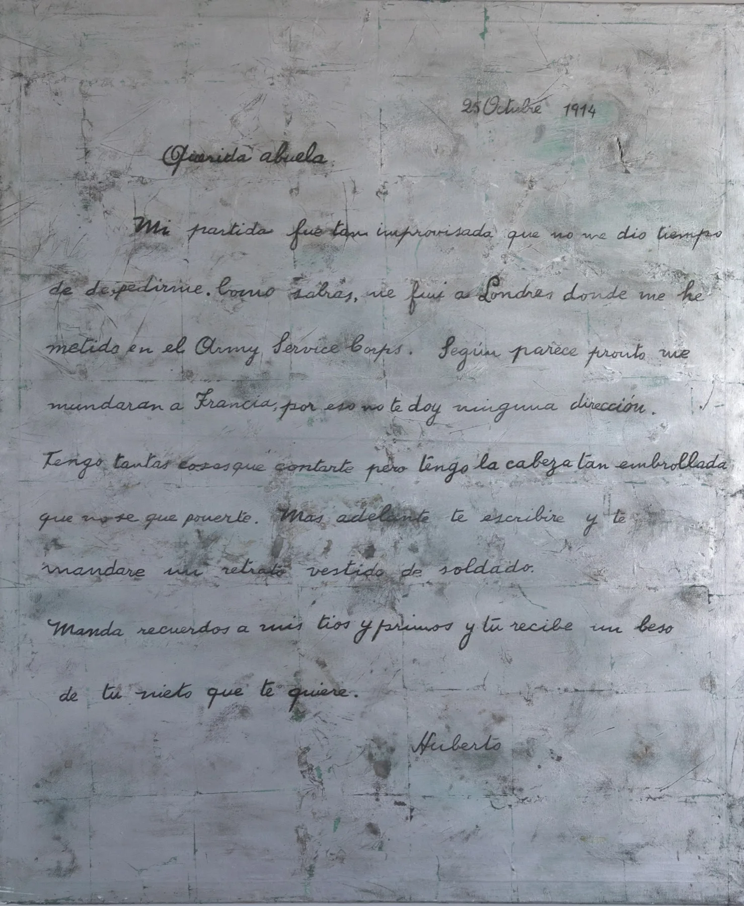Carta de un soldado — Cristina Riesgo